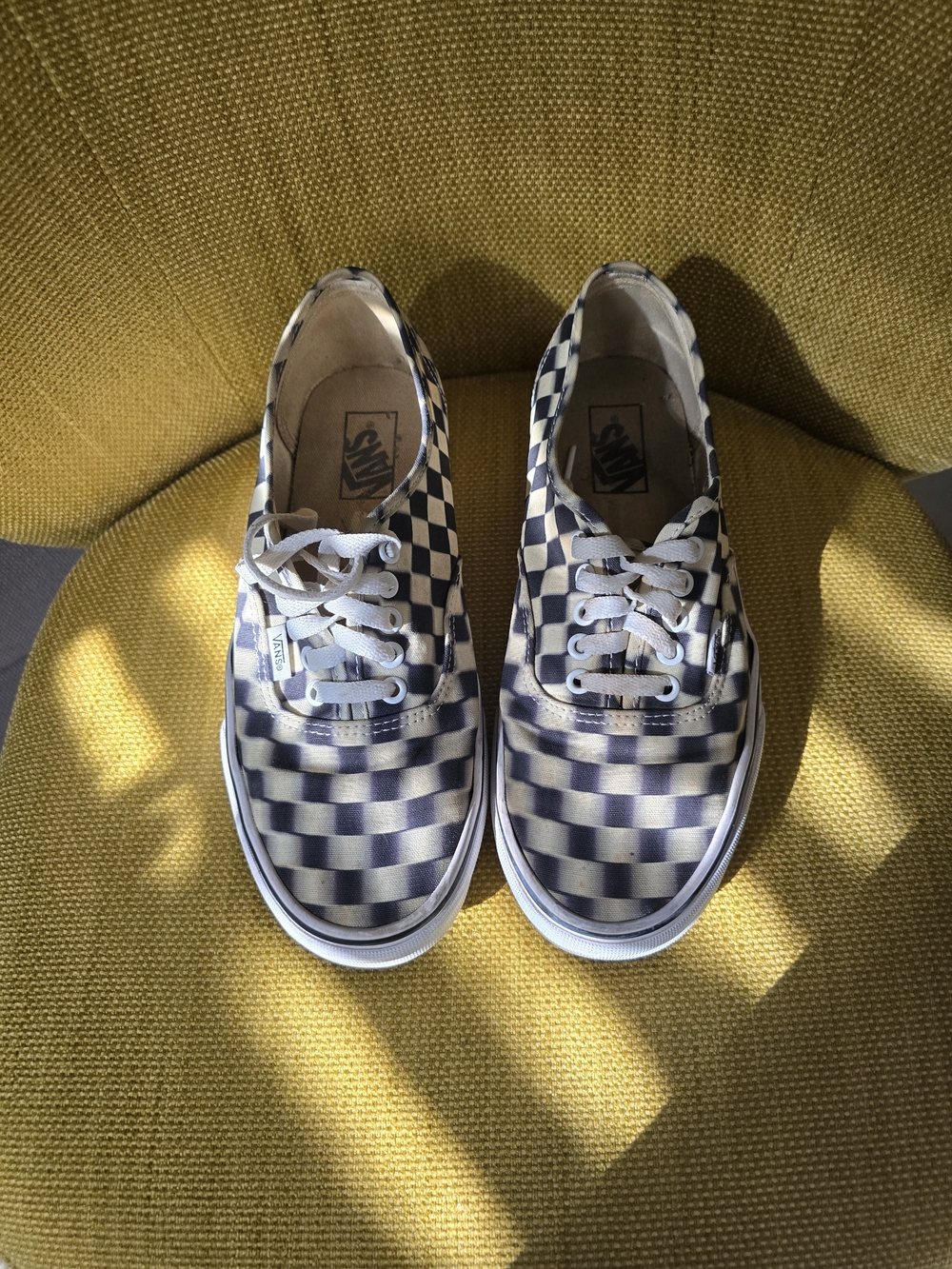 Vans Skate Authebtic Checkerboard MarshmalliwLow-Top Sneakers